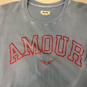 Zadig & Voltaire Light Blue Graphic T-Shirt